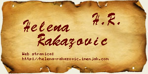 Helena Rakazović vizit kartica